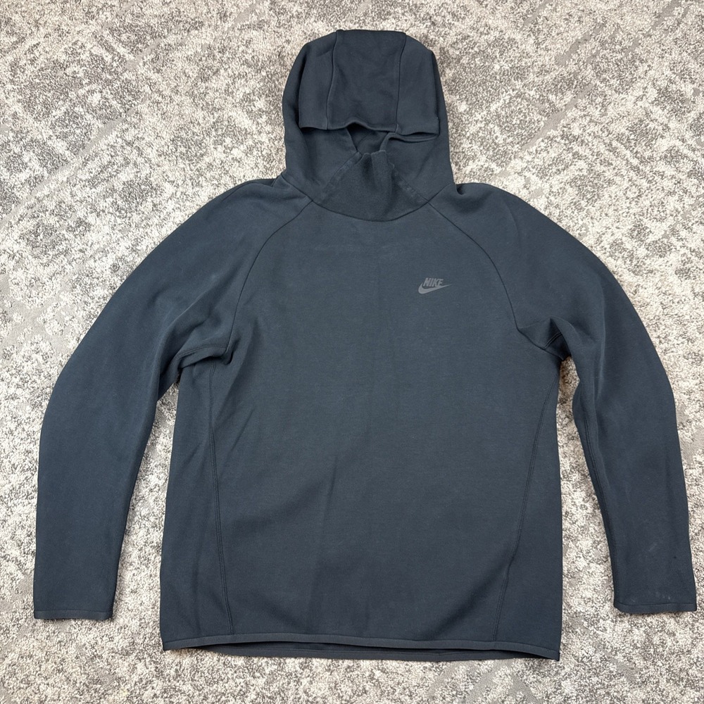 Nike Tech Pack Flex Fleece Heather Black Pullover Hoodie Large 928487 010